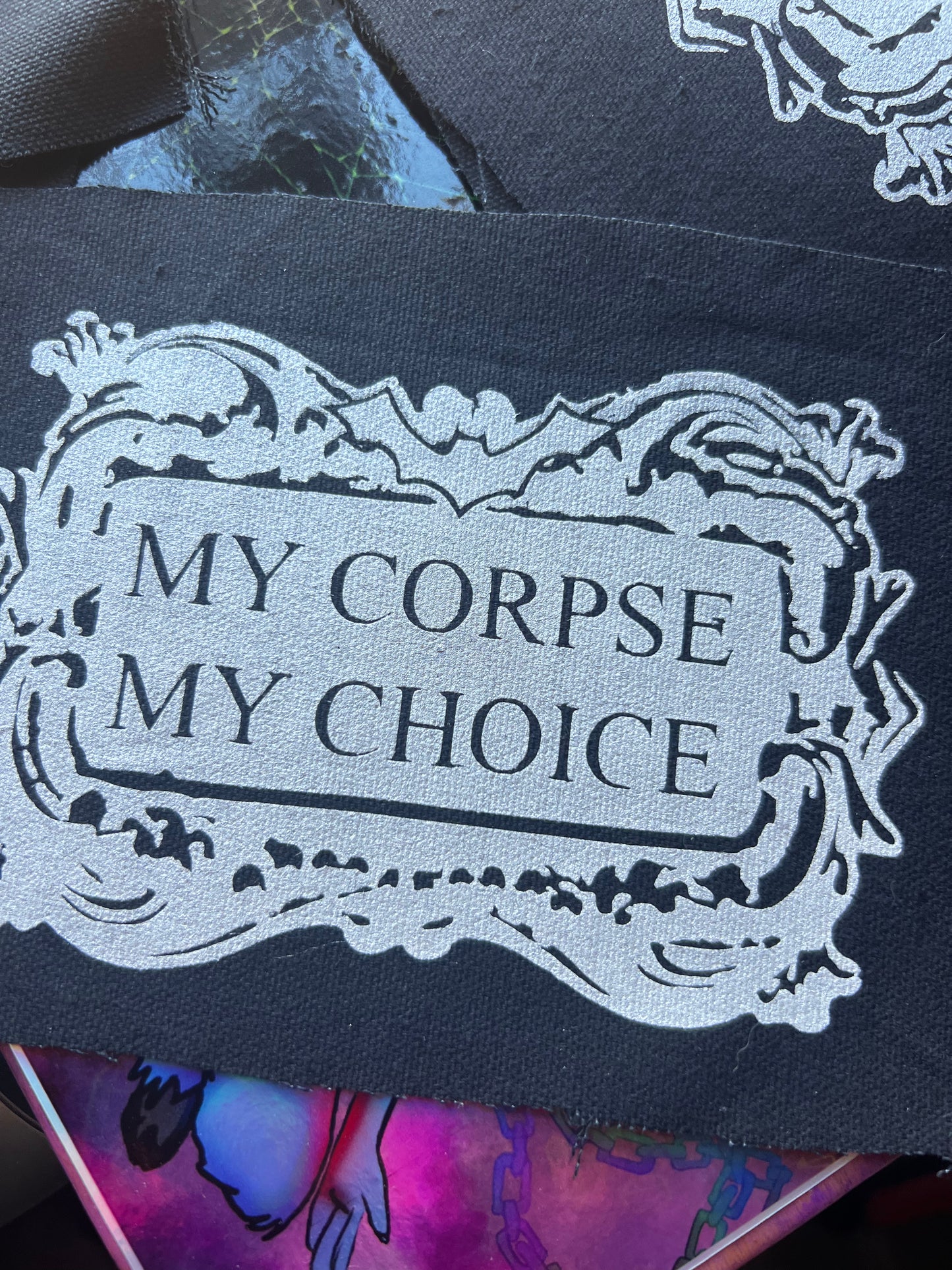 Pro-Choice for Goths sew on cloth patch