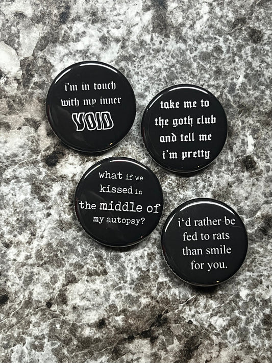 Goth Button Set